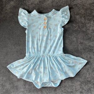 Posh Peanut Grace Cap Sleeve Twirl Bodysuit Size 12-18 Months